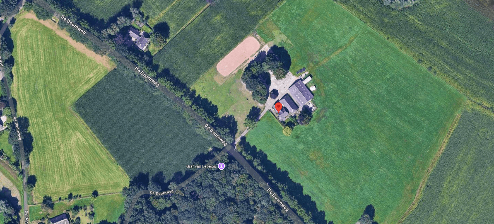 Luchtfoto van De Doornweg 18 in Zwolle